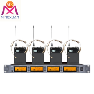 4 Kanalen Draadloze Headset Microfoon Hoofddeksels Bodypack Mic Professionele Ontvanger - Product Image 1