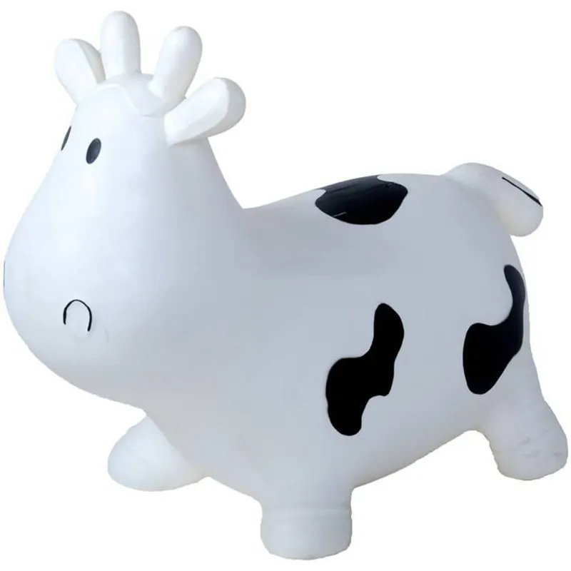 طارد البقر الأبيض مع مضخة يدوية, نطاط الفضاء القابل للنفخ على شكل حيوان نطاط
