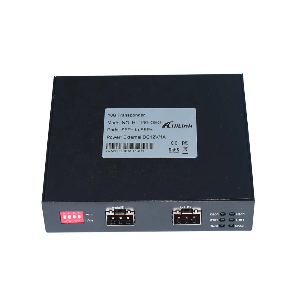 10g transpondoer 10g oeo phương tiện truyền thông chuyển đổi SFP + Để SFP + sợi quang thiết bị dc12v1a