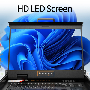 Unnlink LCD VGA <strong>KVM</strong> <strong>Switch</strong> OSD Hot Key Switching 4/<strong>8</strong>/16 <strong>Input</strong> <strong>1</strong> <strong>Output</strong> <strong>KVM</strong> Console 17/17.3/19 Inch Screen Cascade Cabinet Design