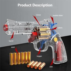 ZP5 <strong>Revolver</strong> Soft Bullets Pistol Gun Toy For Adult EVA Foam Dart Bullet Guns Shell Ejecting Toy Real Hydrogel Guns Weapon Model - Product Image 4