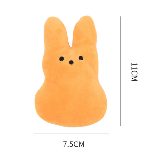 Venta al por mayor de dibujos animados de peluche de nuevo diseño pequeño lindo conejo de peluche en forma de hierba gatera juguete interactivo chirriante suministros para mascotas pequeñas - Product Image 3