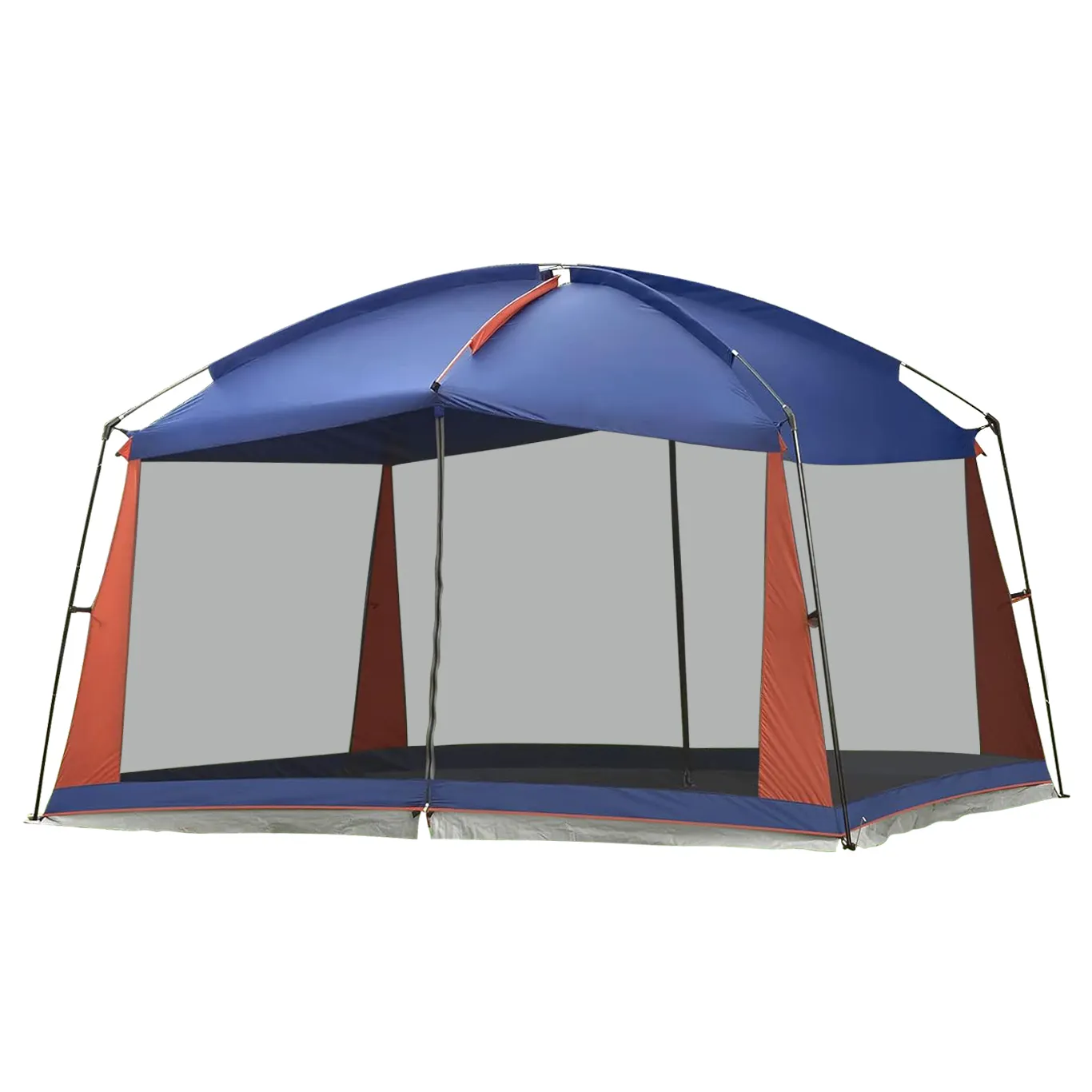 Barraca de algodão Quadrate final para viagens 6-8 Pessoa tenda de acampamento ao ar livre com Mosquito Netting Sun-Shade para adultos Camping