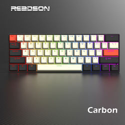 Promoción Hot swappable Wired Mini 60% 63 Teclado teclas multicolores Teclados mecánicos con esponja silenciosa - Product Image 2
