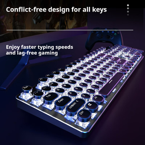 EWEADN TK940 Retro Punk Style Wireless <strong>Keyboard</strong> Kailh Brand USB Interface Triple Mode Connection for PC Laptop Desktop Gaming - Product Image 6