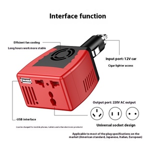 通用便携式迷你汽车电源转换器，带USB 5V2.1A汽车适配器150瓦逆变器和转换器 - Product Image 3