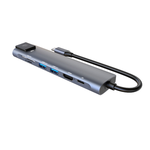 7-in-1-Typ-C-Hub-Dockingstation mit Gigabit-Netzwerk karte 4K-HDMI-Dockingstation für Computer-Notebook 7-Port-Multifunktion