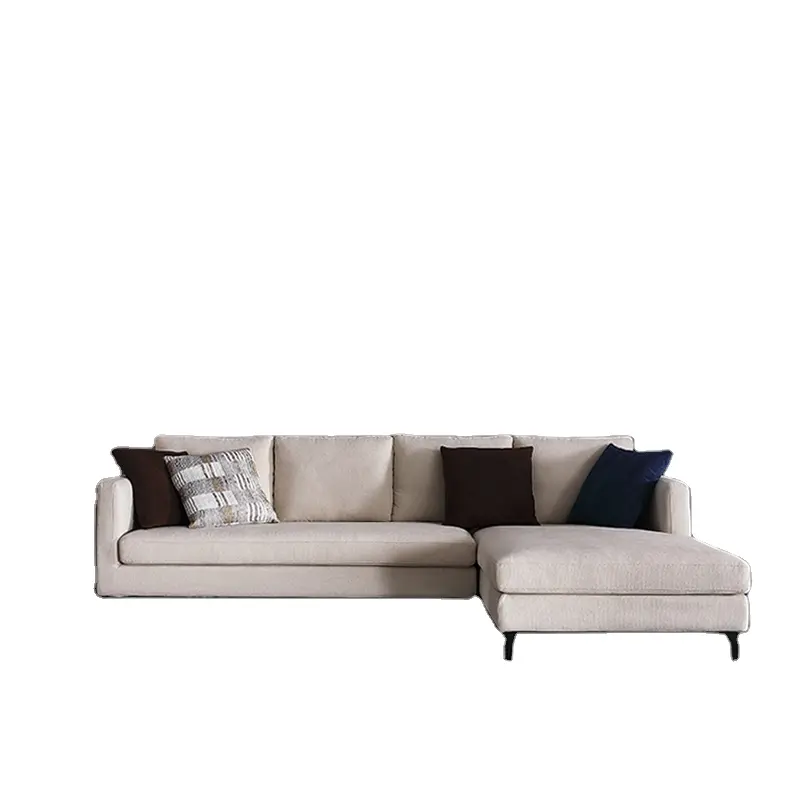 Novos modelos branco sofá de tecido conjunto tamanho pequeno