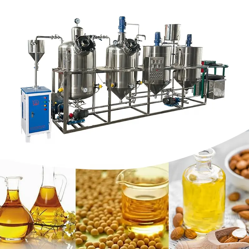 cooking vegetable oil refining plant machine price groundnut edible oil processing plant mini soybean oil refinery machine