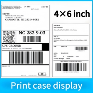 Fan Fold 4x6 Custom Label <strong>4</strong>&quot; <strong>X</strong> <strong>6</strong>&quot; White Perforated Direct Thermal Address Shipping Compatible Thermal <strong>Printer</strong> - Product Image 5