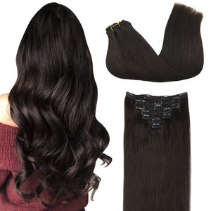 夹入头发延伸的金色人类头发为女性夹入头发延长 - Product Image 3