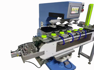 Đầy đủ tự động 4 màu servo Pad máy in với đóng cửa Ink Cup cho quay xi lanh in nướng chuyển đổi Skateboard bánh xe - Product Image 4