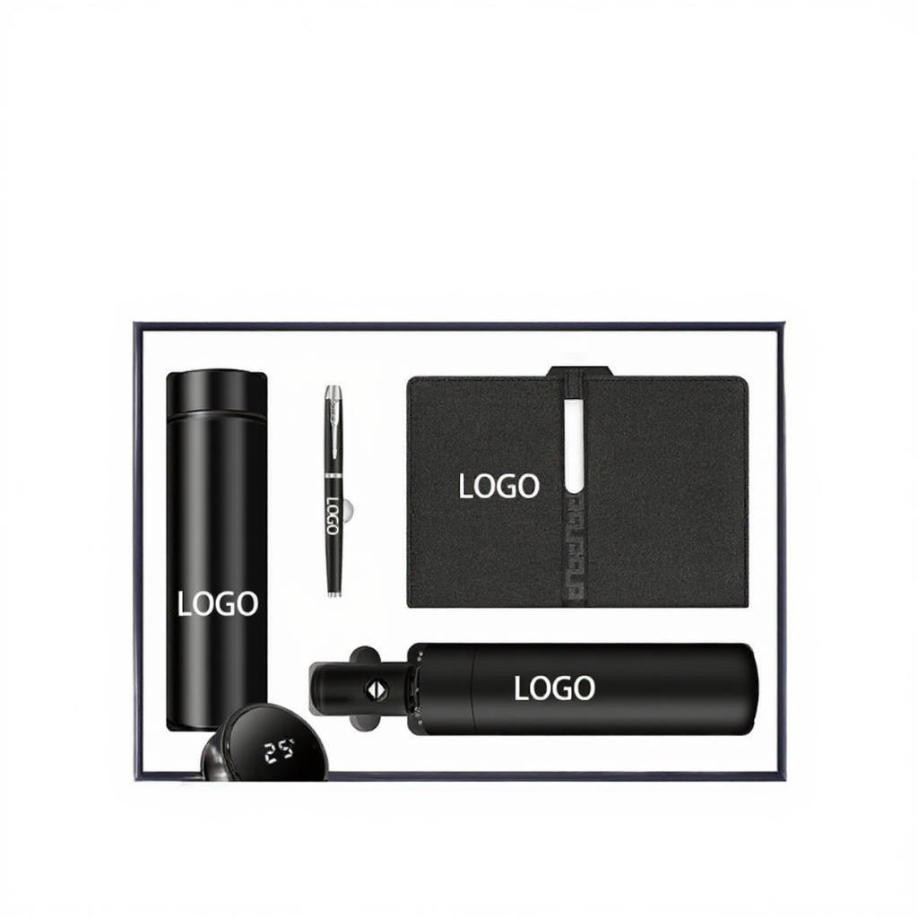 Pen + Notebook + Umbrella + Thermos Cup