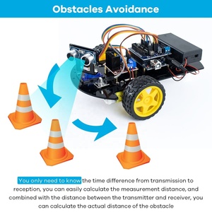 Educational Robot Kit Tutorial Kompatibel 4Wd Diy Transparent Arduino Robot Car Chassis Kit 4-Rad Arduino Robot Car Kit