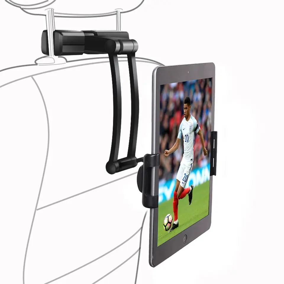 Tablet Mobil Holder Stand Belakang Mobil Bantal untuk Ipad 2/3/4 Air 5-12 "Universal 360 Rotasi Bracket Kembali Kursi Mobil Mount Headrest PC