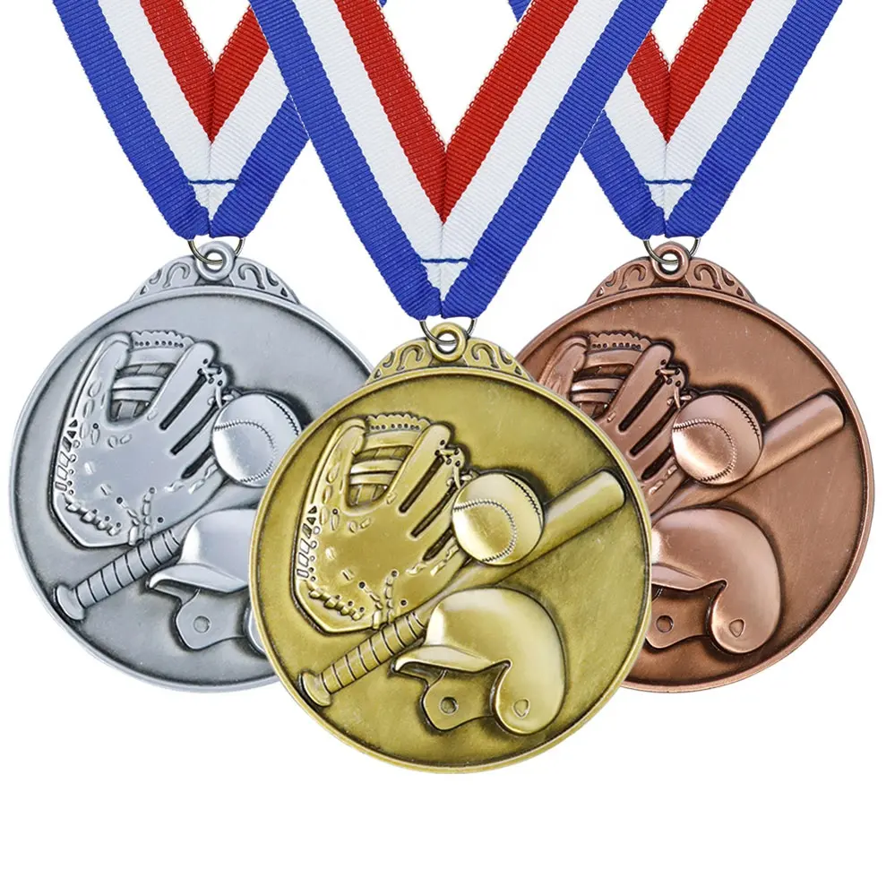 Großhandel Baseball-Turniers MEISTER FINALIST Medaillen blanke Medaille Sport Souvenir Zinklegierung Sportpreise Metallmedaille