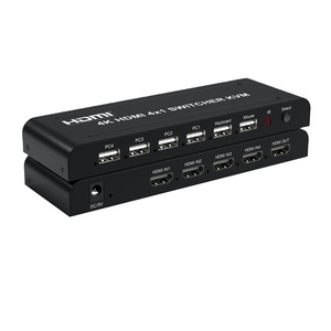 4k HDMI KVM切换器4x1视频切换器4进1出4路HDMI开关视频选择器，适用于PS4 X-box Fire Stick PC DVD蓝光 - Product Image 1