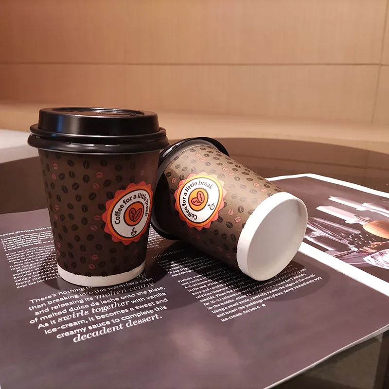 Oem Odm Milieuvriendelijke Wegwerp Kraftpapier Beker Voor Hete Koffie 'To Go' Kopjes