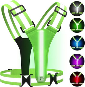 Customized <strong>LED</strong> Traffic Safety Vests Outdoor Running Riding Clothing Safety Vest With Adjustable Flashing <strong>Reflective</strong> - Product Image 2