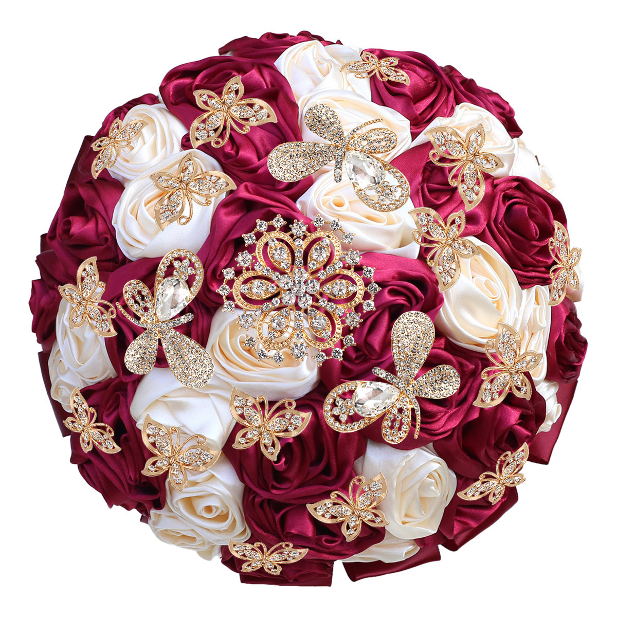 Dark red + apricot (diameter 22cm*height 26cm) 448g