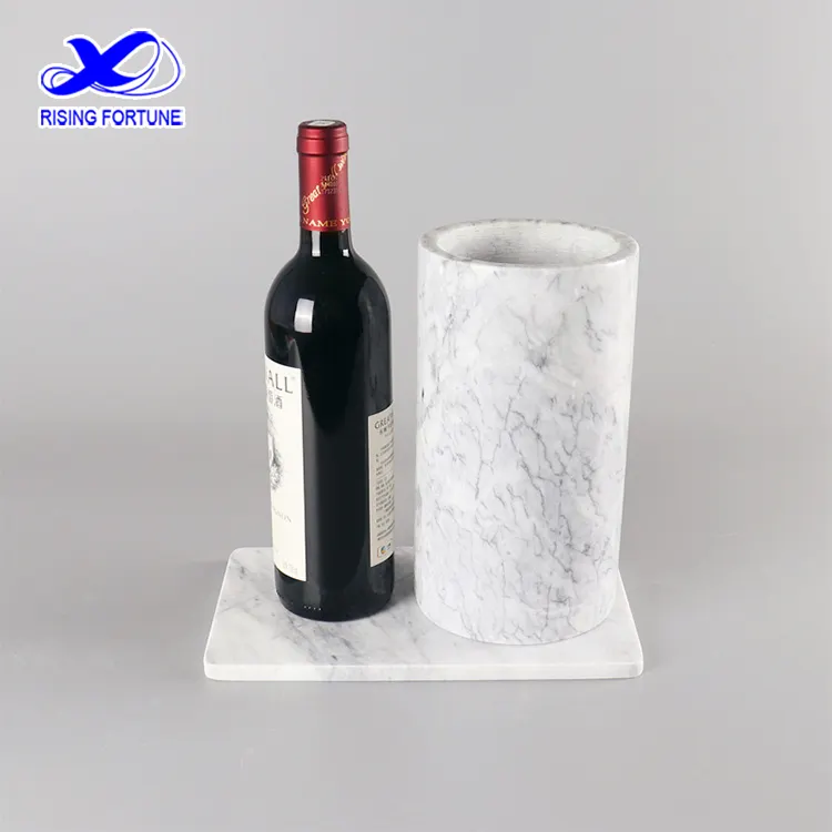 Pendingin Botol Es Anggur Marmer Natura, Ember Batu Pendingin Anggur Granit untuk Sampanye