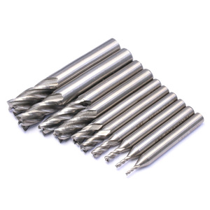 Ahşap çelik freze için freze kesiciler 4-Flute titanyum kaplı HSS End değirmen seti tam boyutlu CNC Router Bit - Product Image 1