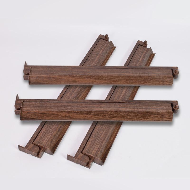 Supports de mahjong en noyer noir de 17,5 pouces, 4 pièces