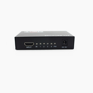 HD 2.0 1*4ミニHDアンプスイッチスプリッター、電源アダプター付き1080P3Dウルトラ2K HDCP4ウェイ信号1 in 4耐久性のある金属素材 - Product Image 4