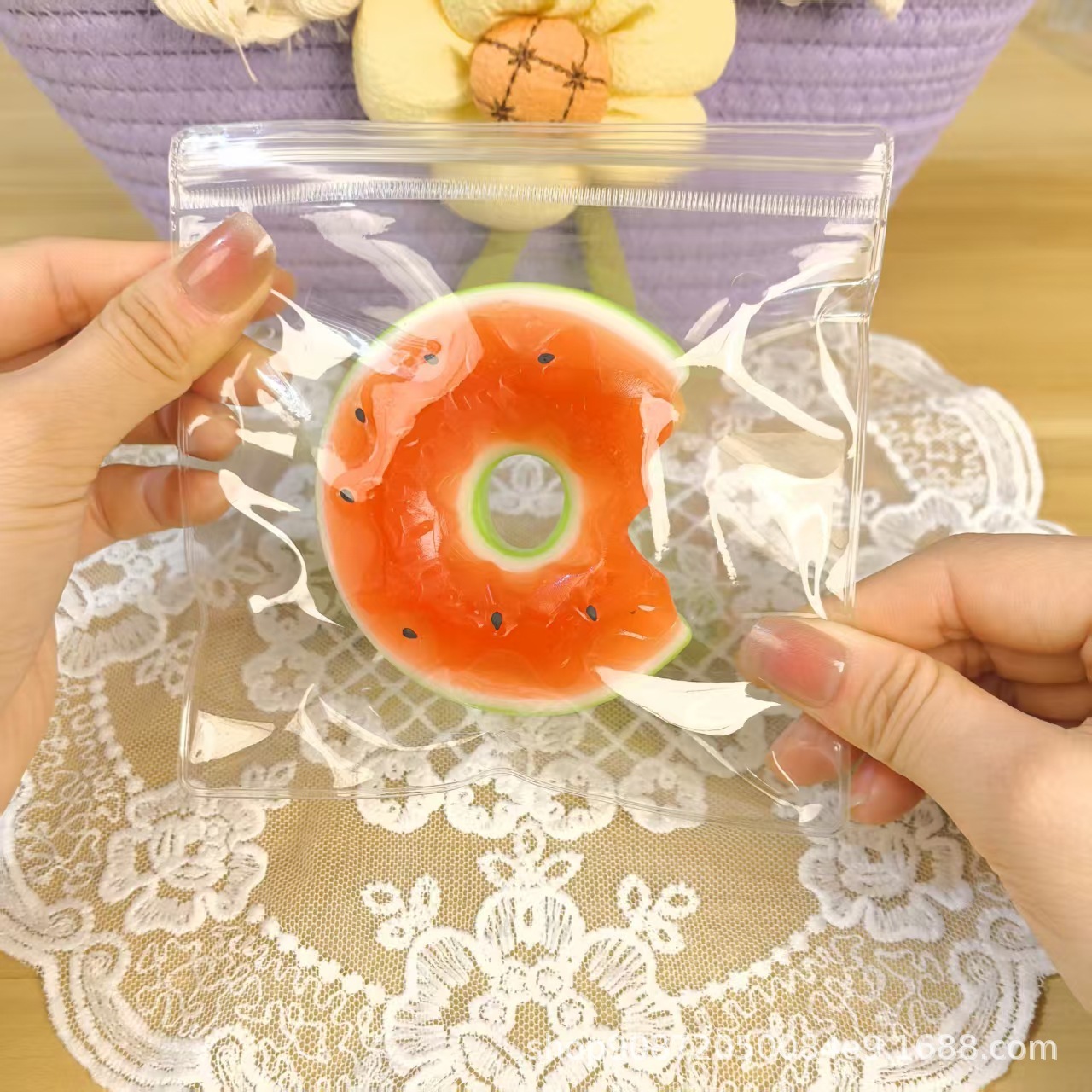 Watermelon notch donut