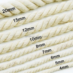 Hot Selling Customized Thread <strong>String</strong> 3 Strands Twisted Macrame Cord Cotton Rope for Packing and Decoration - Product Image 4