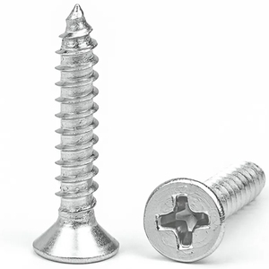 M1 M1.4 M1.7 M2 M3 M4 M5 M6 M8 A2 304 paslanmaz çelik DIN7050 Phillips düz havşa başkanı kendinden dokunarak vida çapraz ahşap vida - Product Image 2