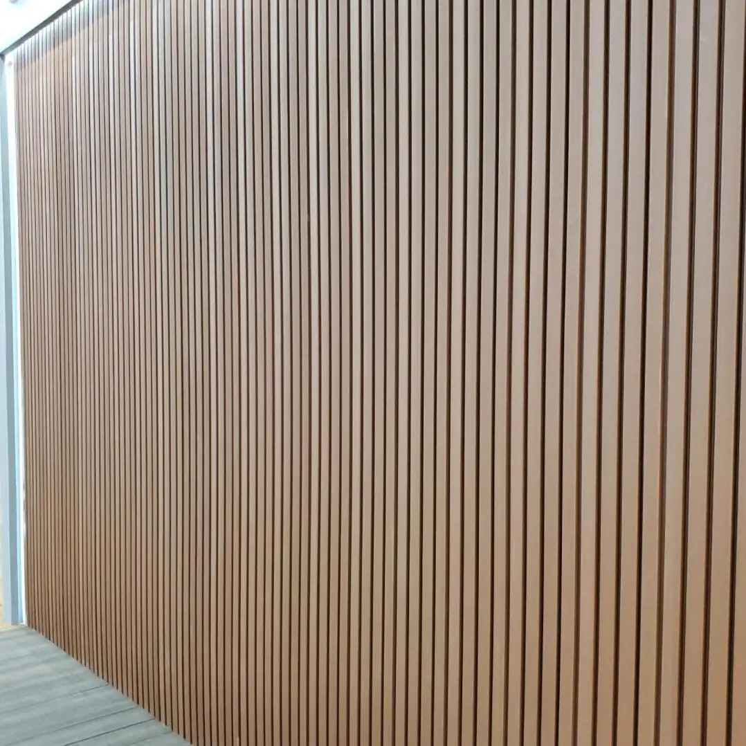 Water-proof Wood Fiber External Cladding Exterior Panels Fluted Panel Outdoor Privacy Wall Wpc Cladding Panel