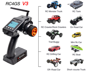 RadioLink RC4GS V3 <strong>RC</strong> 400 Meters Control Distance Gyro Integrated Receiver FPV Head Tracked Tanks Crawlers Surface Transmitter - Product Image 5
