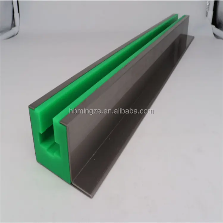 Guida per catena uhmwpe guida lineare in plastica di colore verde