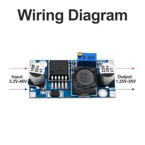電源モジュールLM2596 DC-DCステップダウンレギュレータ入力3.2-35V出力1.25-34V調整可能バック3A電子スタビライザー - Product Image 6