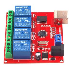 5V 12V 24V USB relè interruttore di controllo 4 canali programmabile Computer PC Controller intelligente - Product Image 4