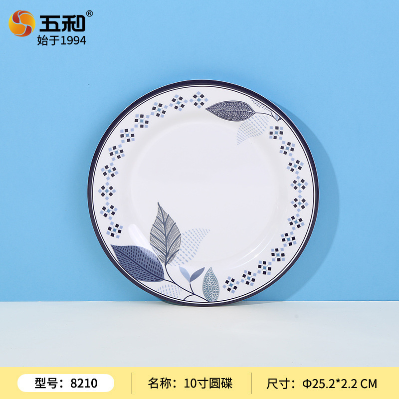 8210 Minimalist 10-inch Round Dishe for Home Use