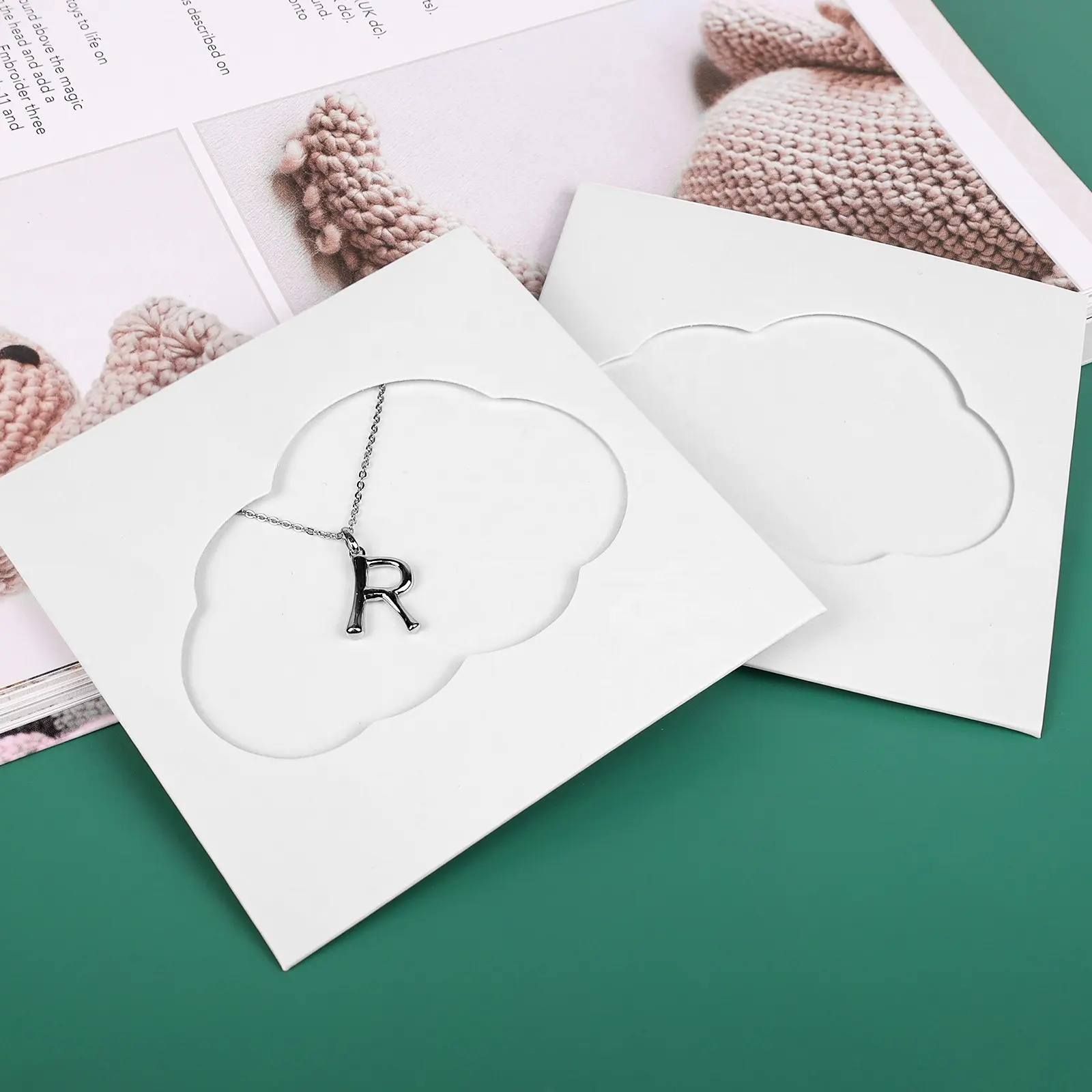 Cartes de présentation de bijoux imprimées personnalisées avec Logo boucles d'oreilles cartes de collier bijoux paquet enveloppe