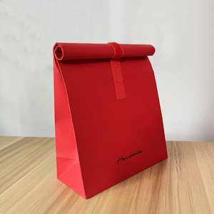 Yaratıcı kraft kağıt torba basit Nougat bisküvi ambalaj çanta fırında tatlı gıda Take Away çanta - Product Image 2
