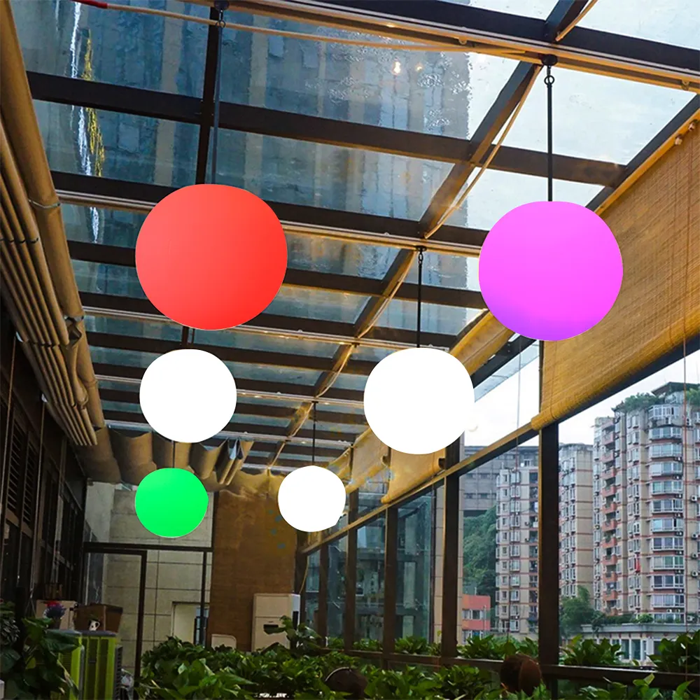 Современная комнатная Потолочная люстра для гостиной, наружная, Садовая, ресторанная светодиодная подвесная люстра с шариками, лампа с круглым светом