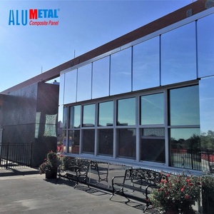Construction Building <strong>Material</strong> Grey Black Gold Color Mirror Alucobond Aluminum Composite Panel <strong>Cladding</strong> Wall <strong>Acm</strong> Acp Sheet 4mm - Product Image 1