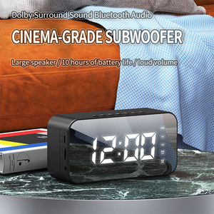 <span class=keywords><strong>2025</strong></span> Venda Quente Subwoofers Leitor De Música LED Speaker Com Display Digital TF Cartão Mesa Despertador Alto-falantes