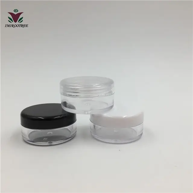 Recipiente acrílico vazio transparente 5ml, frasco de maquiagem para cosméticos creme jóias pote vazio