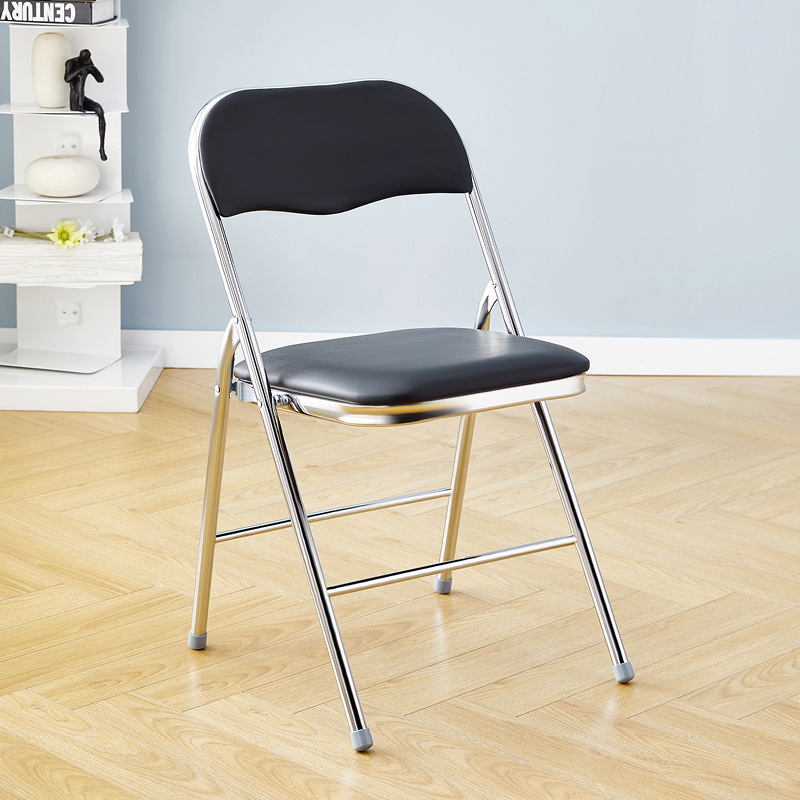 Electroplated silver frame with black leather surface