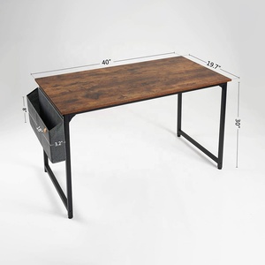 Mesa de estudio resistente y sencilla, escritorio para ordenador de oficina en casa con bolsa de almacenamiento y gancho para auriculares para espacios pequeños - Product Image 4