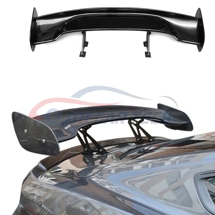 שחור ABS סיבי פחמן GT מירוץ ספוילר כנף תא מטען שפתיים מפזר ספוילר עבור אוניברסלי אוטומטי גוף ערכות ברווז זנב