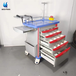 BT-EY001 bestran Nhà Máy Giá <span class=keywords><strong>ABS</strong></span> nhựa y tế bệnh viện tai nạn giỏ hàng phòng khám điều trị khẩn cấp xe đẩy - Product Image 6