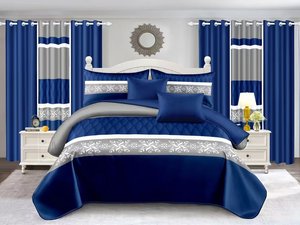 חם תבנית מוטיב פרח quilt איכות טובה מצעים שמיכות שמיכות באיכות גבוהה להגדיר מעל גודל המלך עם וילונות תואמים 12 חתיכות