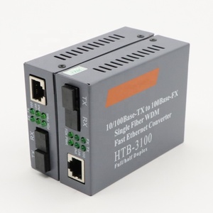 セルフアダプティブ10/100M RJ45 25KM SCポートプラグアンドプレイHTB 3100トランシーバー光ファイバーメディアコンバーターWiFi 4G 3Gネットワーク用 - Product Image 2