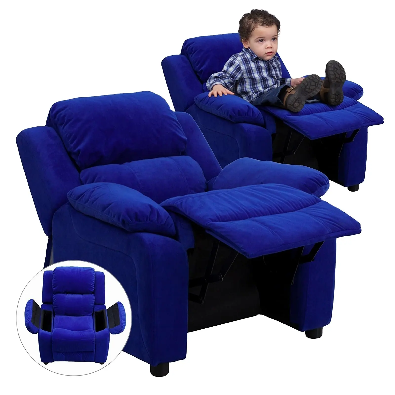 Geeksofa Canapé en cuir PU pour enfants Siège inclinable multifonction Repose-pieds réglable Fauteuil individuel pour enfants Offre Spéciale